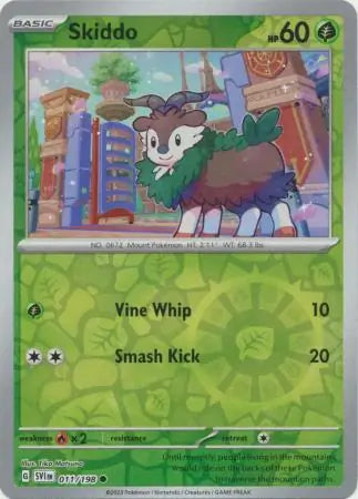 Skiddo 011/198 (SV01: Scarlet & Violet Base Set)  - Reverse Holofoil | Good Games Adelaide SA