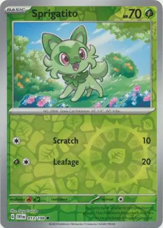 Sprigatito 013/198 (SV01: Scarlet & Violet Base Set)  - Reverse Holofoil | Good Games Adelaide SA