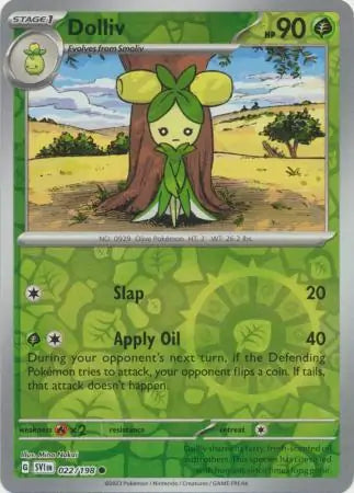 Dolliv 022/198 (SV01: Scarlet & Violet Base Set)  - Reverse Holofoil | Good Games Adelaide SA