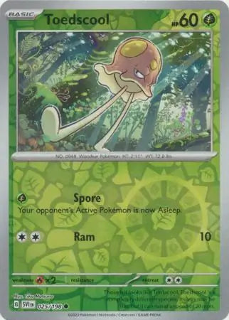 Toedscool 025/198 (SV01: Scarlet & Violet Base Set)  - Reverse Holofoil | Good Games Adelaide SA