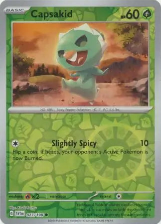Capsakid 027/198 (SV01: Scarlet & Violet Base Set)  - Reverse Holofoil | Good Games Adelaide SA