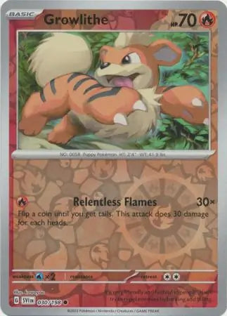 Growlithe 030/198 (SV01: Scarlet & Violet Base Set)  - Reverse Holofoil | Good Games Adelaide SA