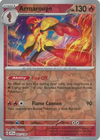 Armarouge 041/198 (SV01: Scarlet & Violet Base Set)  - Reverse Holofoil | Good Games Adelaide SA