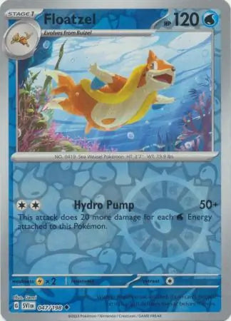 Floatzel 047/198 (SV01: Scarlet & Violet Base Set)  - Reverse Holofoil | Good Games Adelaide SA