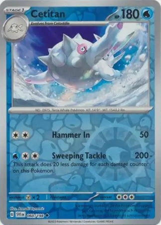 Cetitan 060/198 (SV01: Scarlet & Violet Base Set)  - Reverse Holofoil | Good Games Adelaide SA