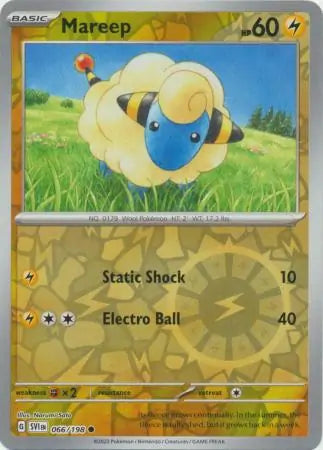 Mareep 066/198 (SV01: Scarlet & Violet Base Set)  - Reverse Holofoil | Good Games Adelaide SA