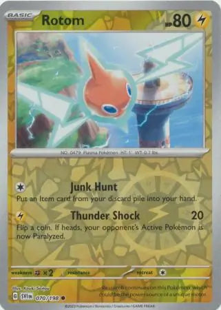 Rotom 070/198 (SV01: Scarlet & Violet Base Set)  - Reverse Holofoil | Good Games Adelaide SA