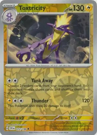 Toxtricity 072/198 (SV01: Scarlet & Violet Base Set)  - Reverse Holofoil | Good Games Adelaide SA