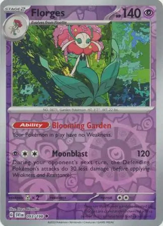 Florges 093/198 (SV01: Scarlet & Violet Base Set)  - Reverse Holofoil | Good Games Adelaide SA