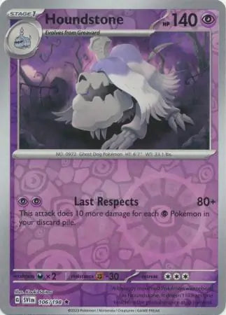 Houndstone 106/198 (SV01: Scarlet & Violet Base Set)  - Reverse Holofoil | Good Games Adelaide SA