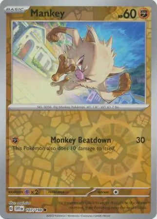 Mankey 107/198 (SV01: Scarlet & Violet Base Set)  - Reverse Holofoil | Good Games Adelaide SA