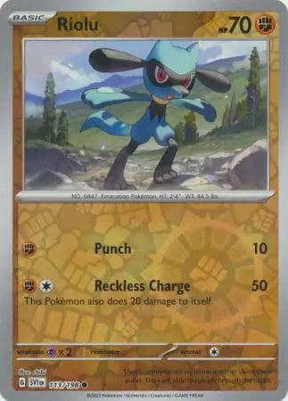 Riolu 113/198 (SV01: Scarlet & Violet Base Set)  - Reverse Holofoil | Good Games Adelaide SA