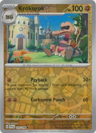 Krokorok 116/198 (SV01: Scarlet & Violet Base Set)  - Reverse Holofoil | Good Games Adelaide SA