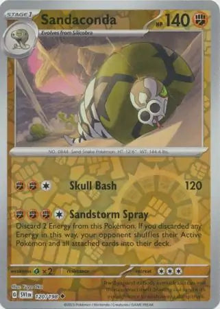Sandaconda 120/198 (SV01: Scarlet & Violet Base Set)  - Reverse Holofoil | Good Games Adelaide SA