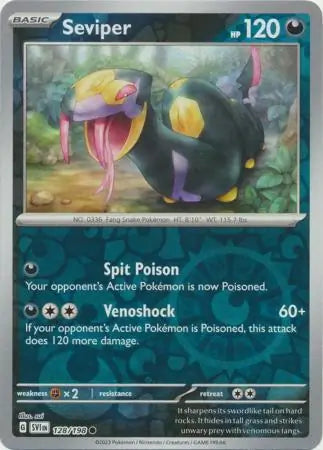 Seviper 128/198 (SV01: Scarlet & Violet Base Set)  - Reverse Holofoil | Good Games Adelaide SA