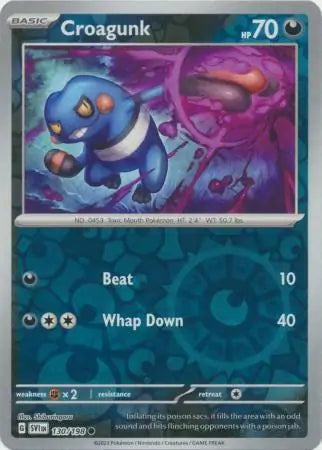 Croagunk 130/198 (SV01: Scarlet & Violet Base Set)  - Reverse Holofoil | Good Games Adelaide SA