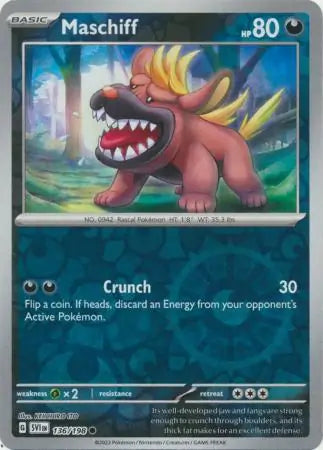 Maschiff 136/198 (SV01: Scarlet & Violet Base Set)  - Reverse Holofoil | Good Games Adelaide SA