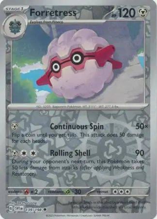Forretress 139/198 (SV01: Scarlet & Violet Base Set)  - Reverse Holofoil | Good Games Adelaide SA