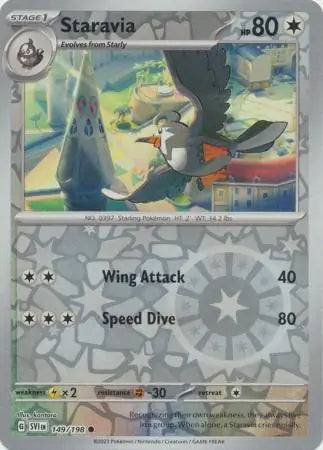 Staravia 149/198 (SV01: Scarlet & Violet Base Set)  - Reverse Holofoil | Good Games Adelaide SA