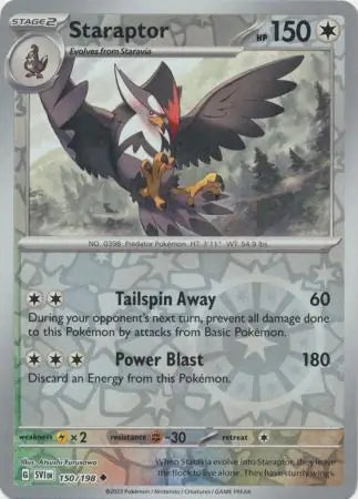 Staraptor 150/198 (SV01: Scarlet & Violet Base Set)  - Reverse Holofoil | Good Games Adelaide SA