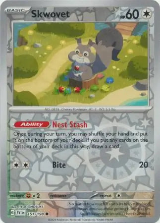 Skwovet 151/198 (SV01: Scarlet & Violet Base Set)  - Reverse Holofoil | Good Games Adelaide SA