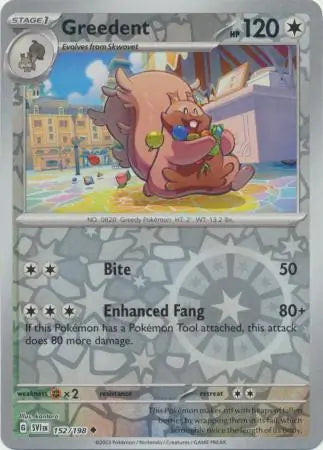 Greedent 152/198 (SV01: Scarlet & Violet Base Set)  - Reverse Holofoil | Good Games Adelaide SA