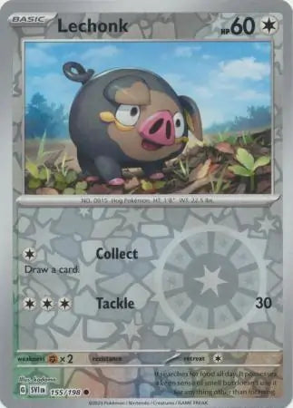 Lechonk 155/198 (SV01: Scarlet & Violet Base Set)  - Reverse Holofoil | Good Games Adelaide SA