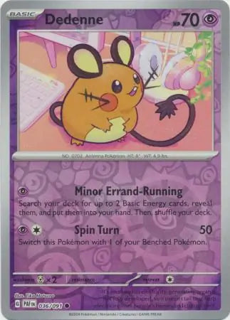 Dedenne 036/091 (SV: Paldean Fates)  - Reverse Holofoil | Good Games Adelaide SA