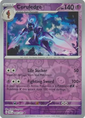 Ceruledge 040 091 040/091 (SV: Paldean Fates)  - Reverse Holofoil | Good Games Adelaide SA