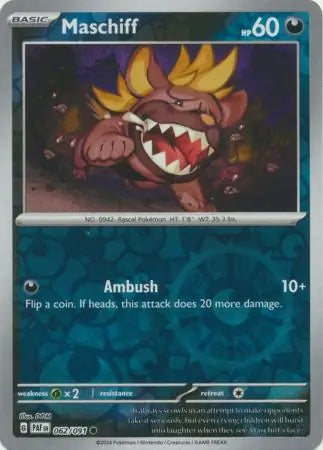Maschiff 062/091 (SV: Paldean Fates)  - Reverse Holofoil | Good Games Adelaide SA