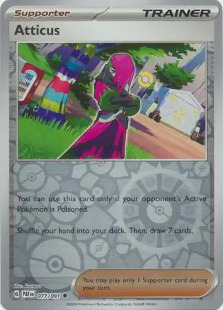 Atticus 077/091 (SV: Paldean Fates)  - Reverse Holofoil | Good Games Adelaide SA