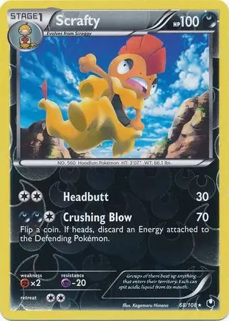 Scrafty 68/108 (Dark Explorers)  - Reverse Holofoil | Good Games Adelaide SA