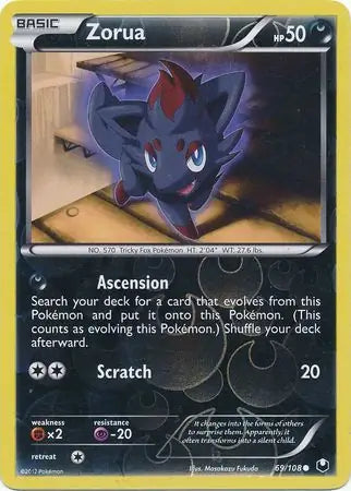 Zorua 69 69/108 (Dark Explorers)  - Reverse Holofoil | Good Games Adelaide SA