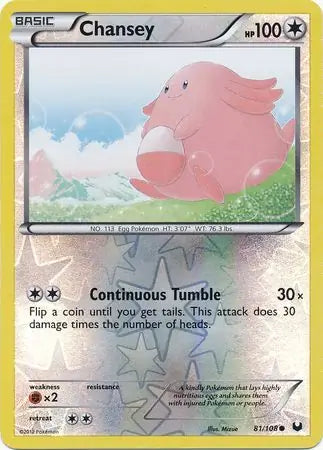 Chansey 81/108 (Dark Explorers)  - Reverse Holofoil | Good Games Adelaide SA