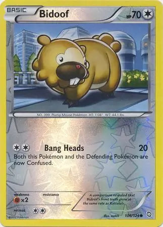Bidoof 106/124 (Dragons Exalted)  - Reverse Holofoil | Good Games Adelaide SA