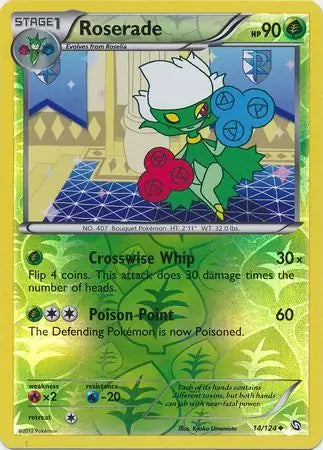 Roserade 14/124 (Dragons Exalted)  - Reverse Holofoil | Good Games Adelaide SA