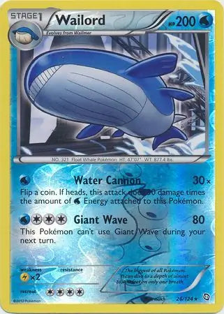 Wailord 26/124 (Dragons Exalted)  - Reverse Holofoil | Good Games Adelaide SA