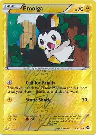 Emolga 45/124 (Dragons Exalted)  - Reverse Holofoil | Good Games Adelaide SA