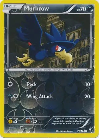 Murkrow 72/124 (Dragons Exalted)  - Reverse Holofoil | Good Games Adelaide SA