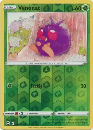 Venonat 001/195 (SWSH12: Silver Tempest)  - Reverse Holofoil | Good Games Adelaide SA