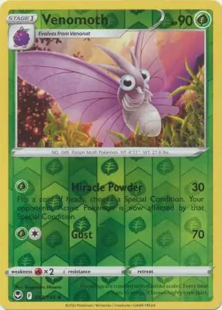 Venomoth 002/195 (SWSH12: Silver Tempest)  - Reverse Holofoil | Good Games Adelaide SA