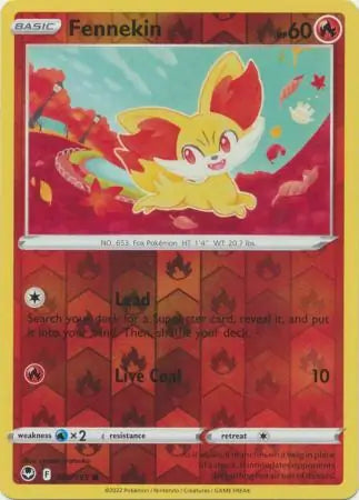 Fennekin 025/195 (SWSH12: Silver Tempest)  - Reverse Holofoil | Good Games Adelaide SA