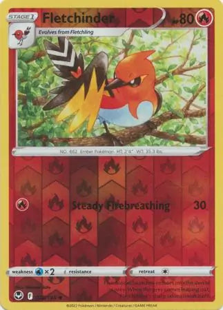 Fletchinder 028/195 (SWSH12: Silver Tempest)  - Reverse Holofoil | Good Games Adelaide SA