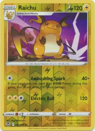 Raichu 050/195 (SWSH12: Silver Tempest)  - Reverse Holofoil | Good Games Adelaide SA