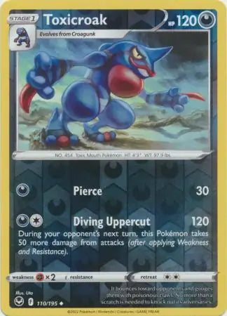 Toxicroak 110/195 (SWSH12: Silver Tempest)  - Reverse Holofoil | Good Games Adelaide SA