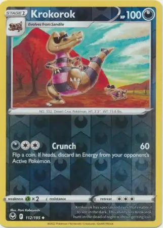 Krokorok 112/195 (SWSH12: Silver Tempest)  - Reverse Holofoil | Good Games Adelaide SA