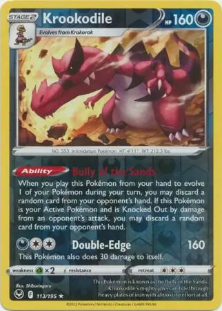 Krookodile 113/195 (SWSH12: Silver Tempest)  - Reverse Holofoil | Good Games Adelaide SA