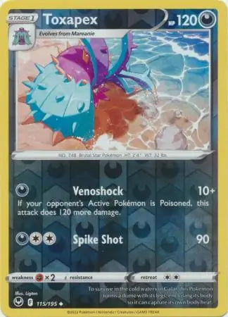 Toxapex 115/195 (SWSH12: Silver Tempest)  - Reverse Holofoil | Good Games Adelaide SA