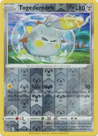 Togedemaru 127/195 (SWSH12: Silver Tempest)  - Reverse Holofoil | Good Games Adelaide SA