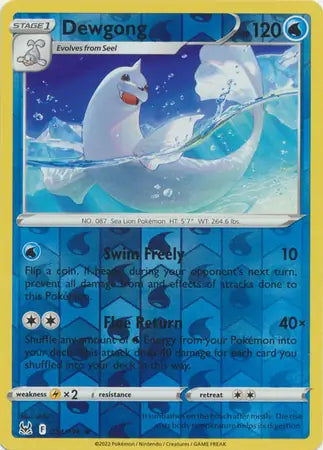 Dewgong 034/196 (SWSH11: Lost Origin)  - Reverse Holofoil | Good Games Adelaide SA